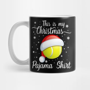 This Is My Christmas Pajama Shirt Tennis Christmas Mug